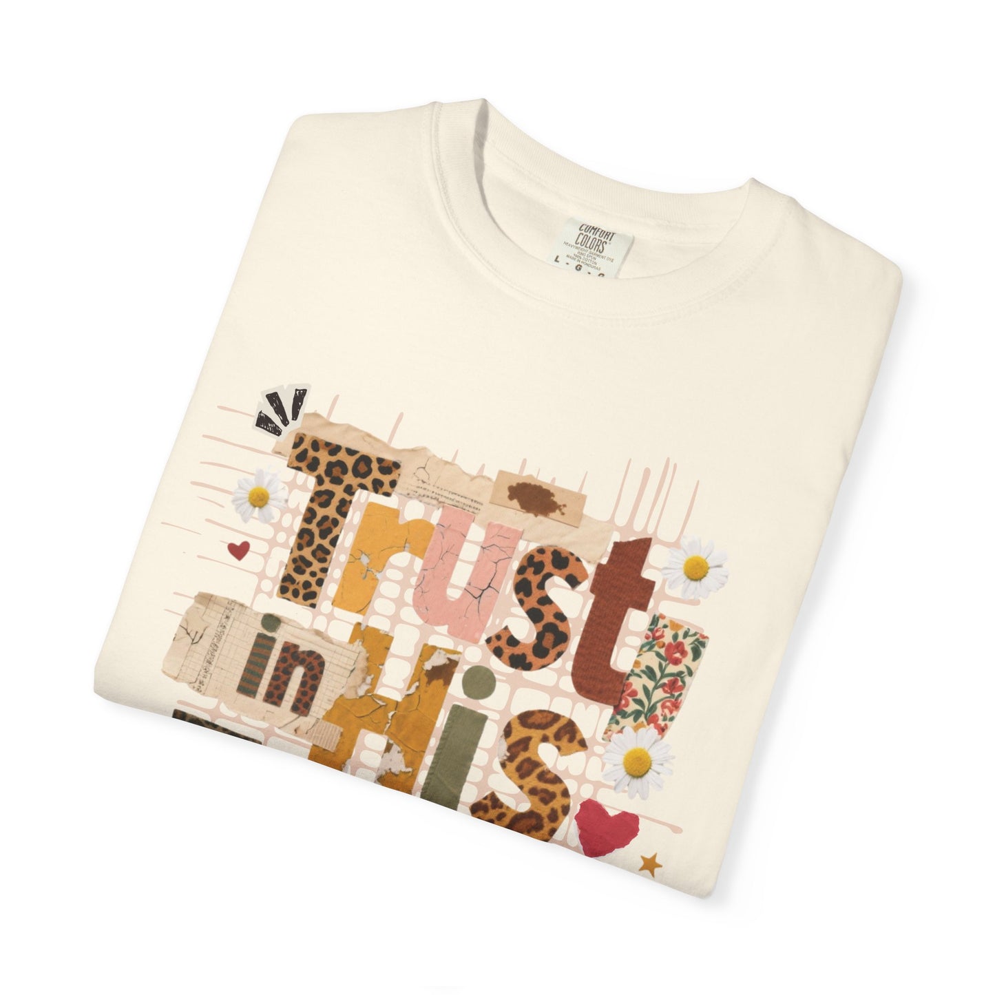 Trust in His Timing Colors T-Shirt, Preppy Christian clothes, Faith Collage, Checkered Fall, Christian Gift, Leopard Print Fall