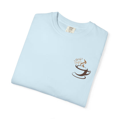 Christian Coffee Comfort Colors Shirt, Faith Based Graphic Tee, Religious T-Shirt, Jesus Lover Gift, Faith Apparel, Gift for Her, Coffee