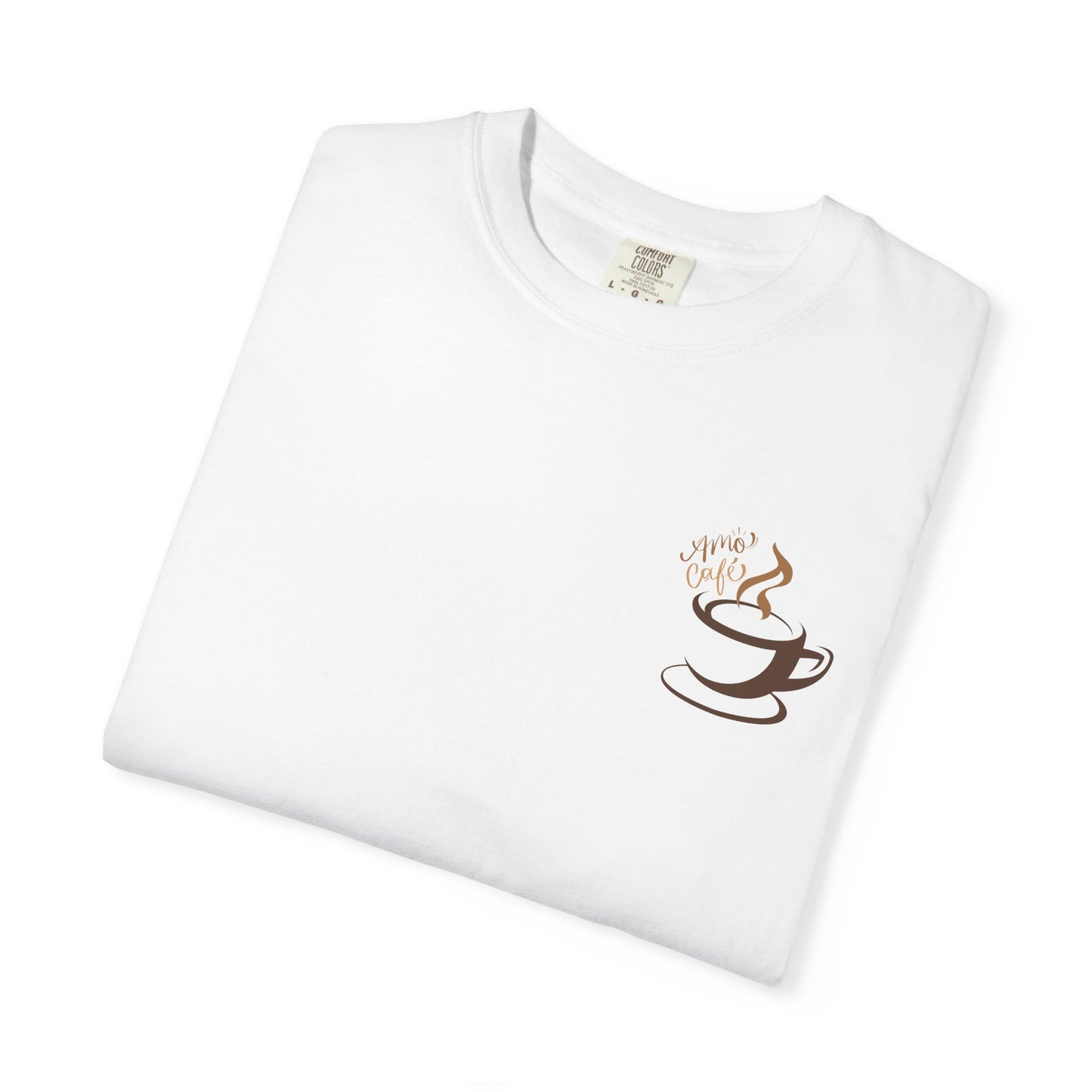 Christian Coffee Comfort Colors Shirt, Faith Based Graphic Tee, Religious T-Shirt, Jesus Lover Gift, Faith Apparel, Gift for Her, Coffee